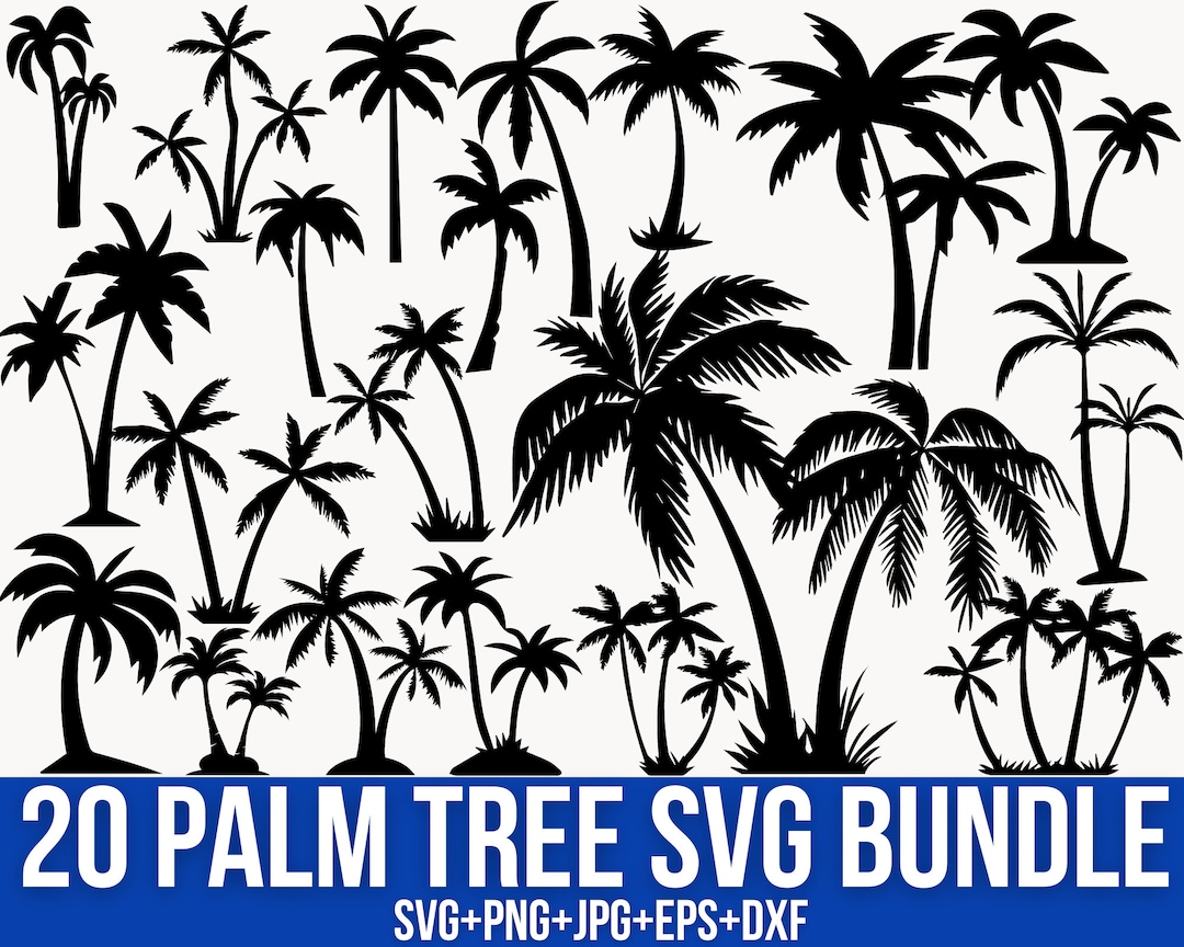 Palm Tree Svg Png Bundle, Palm Tree Png, Tropical Beach Svg, Tree Svg ...