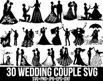 Wedding Couple SVG Bundle, Heart Svg, Bride and Groom Svg, Engagement Svg, Wedding Heart Svg, Husband Wife Svg, Bride Svg, Groom for Cricut