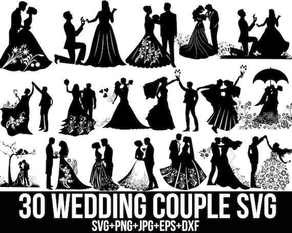 Wedding Couple SVG Bundle, Heart Svg, Bride and Groom Svg, Engagement Svg, Wedding Heart Svg, Husband Wife Svg, Bride Svg, Groom for Cricut