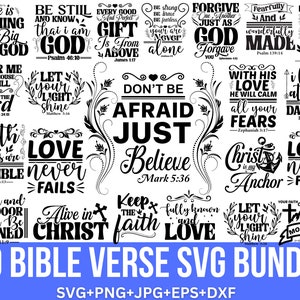 Bibel-Vers-Svg-Bundle, Christliches Blatt-Svg, Gesegnetes Blatt-Svg, Religiöses Zitat-Svg, Wegbereiter-Svg, Schrift-Svg, Glaubens-Svg, Schnitt für Cricut, Silhouette