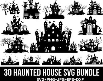 Haunted house Svg Png Bundle, Haunted Mansion Svg, Haunted house Png, Halloween Svg, Scary house Svg, Spooky house Svg, Cut files For Cricut