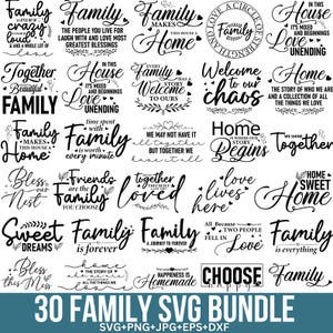 Bundle Svg citations famille, ferme Svg, citation signe Svg, Home Sweet Home Svg, famille signe Svg, famille signe Svg, fichiers pour Cricut, Silhouette