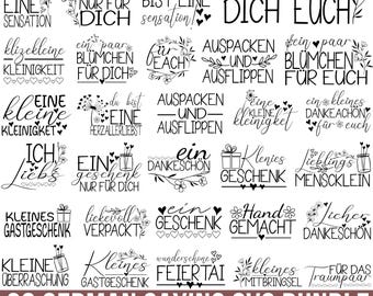 German Sayings for Bags SVG Bundle, German Lettering Svg, Plotterdatei Svg, Label Lettering, German Sayings Svg, German Svg, Cut For Cricut