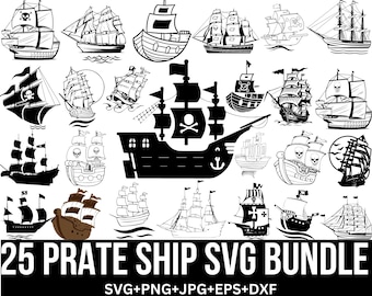 Pirate ship svg Bundle, Cruise Ship Clipart, Boat Svg, Cruise Squad Svg, Family cruise svg, Anchor svg, Cut file for Cricut, Silhouette