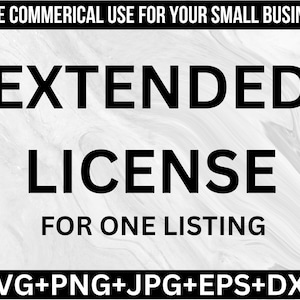 EXTENDED Lizenz für 1 Listing, Lizenz, Kommerzielle Lizenz, Print On Demand, SVG Bundle, Cricut, Silhouette