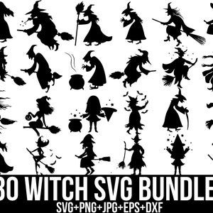 Witch SVG Bundle, Halloween Svg, Broomstick SVG, Witchcraft svg, Ghost Svg, Spook Svg, Witch Princess Svg, Svg files for Cricut, silhouette
