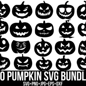 Kürbis-Svg-Bundle, Herbst-Kürbis-Svg, Kürbis-Gesicht svg, Halloween-Kürbis SVG, Vektor, Kürbis-Silhouette, Schnittdateien für Cricut, Silhouette,