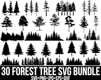 Forest Tree Svg Bundle, Mountain Forest Svg, Palm Tree Svg, Tree Line Svg, Landscape Svg, Pine Tree Svg, Camping Svg, Forest for Cricut