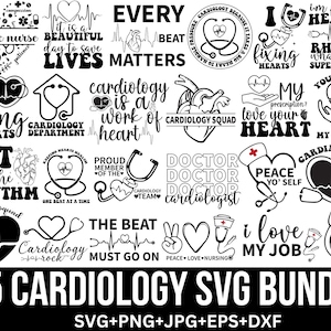 Kardiologie svg Bundle, Krankenschwester Zitate svg, Cardiac Nurse svg, Herz Gesundheit svg, Herz svg, Blumenherz svg, Shirt svg, für Cricut, Silhouette