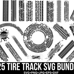 Reifenspur SVG-Bundle, Autoreifenkennzeichnungen svg, Leichtathletik-Svg, Reifenspurmuster, Reifenspurmuster, Dirt Marks, Schlamm Reifenspur, Cricut