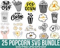 Popcorn Svg Bundle, Pop Corn Png, Popcorn Box Svg, Cinema Svg, Popcorn, Popcorn Printable, Popcorn Clipart, Cut Files For Cricut, Silhouette