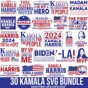 Kamala Harris 2024 Svg Bundle, Chucks and Pearls 2024, Madam President, Kamala 2024, Harris 2024, Felon 2024, kamala for president, Cricut
