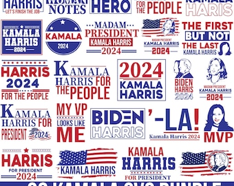 Kamala Harris 2024 Svg Bundle, Chucks and Pearls 2024, Madam President, Kamala 2024, Harris 2024, Felon 2024, kamala for president, Cricut
