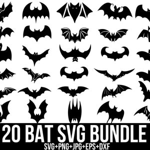 Bat Svg Bundle, Halloween Bat Svg, Cute Bat Svg, Halloween, Night Bat Svg, Bat Wings Svg, Bat Clipart, Cut Files For Cricut, Bat Silhouette
