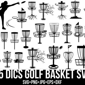 Pacote SVG de Disc Golf, Vetor de Disc Golf, Jogador de Cesta de Disc Golf, Golfista Svg, Frisbee Golf, Raízes de Árvore Svg, Arquivos de Corte para Cricut, Silhueta
