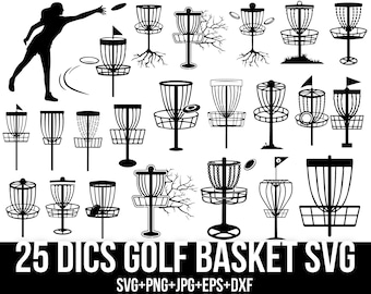 Disc Golf SVG Bundle, Disc Golf Vector, Disc Golf Basket Player, Golfer Svg, Frisbee Golf, Tree Roots Svg, Cut Files For Cricut, Silhouette
