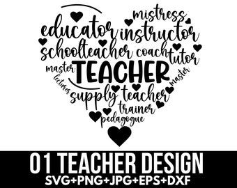 Teacher Svg, Teacher Quote Svg, Teacher Appreciation Svg, Teacher shirt Svg, Back to School Svg, Cricut Silhouette