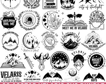 Acotar Velaris Svg Bundle, Fourth Wing Svg, To The Stars City of Starlight, Court of Thorns and Roses Svg, Bat Boys Svg, Files for Cricut