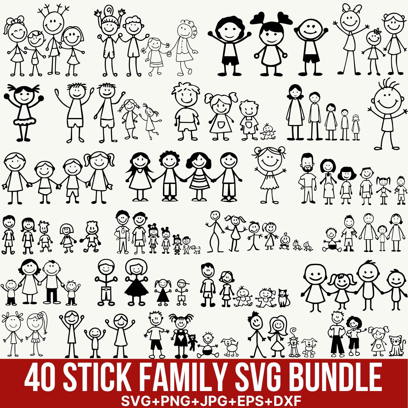 Stick figures - Etsy België, image size:1588x1588