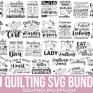 Quilten Svg bundel, naaicitaten Svg, quilten leven svg, patchwork quilt Svg, quilt ontwerpen, naaimachine Svg, voor Cricut, silhouet