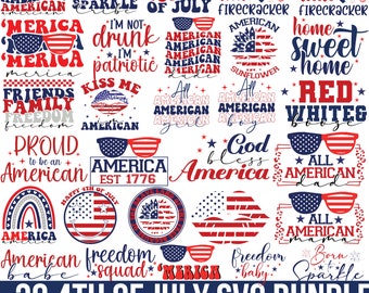 4. Juli SVG-Bundle, Amerika svg, USA Flagge svg, Unabhängigkeitstag svg, 4. Juli svg, Unabhängigkeitstag svg, Flaggen-Svg, für Cricut