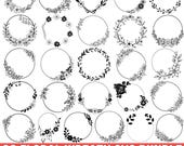 Floral Wreath SVG PNG Bundle, Wreath Plotter file, Floral Wreath Png, Wedding Wreath Svg, Floral Frame Svg, Wreath Svg, Frame Svg For Cricut