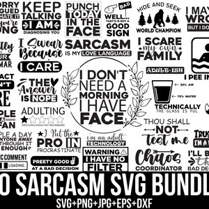 Sarkasmus-Svg-Bundle, Sarkasmus Png, sarkastisches Svg, lustiges Svg, freches Svg, humorvolles Svg, lustiges Zitats svg, schneidet Dateien für Cricut, Silhouette