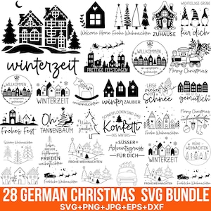 Weihnachtsplotterdatei-Svg-Bundle, Weihnachtshäuser, Weihnachten Plotterdatei, Plotterdatei weihnachten svg, Weihnachtssvg, Deutsch svg, Für Cricut