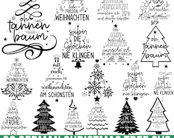 German Christmas Tree plotter Files Svg Png Bundle, Christmas Tree Svg, Weihnachten Svg, Christmas Quotes, Phrases Svg, Christmas for Cricut