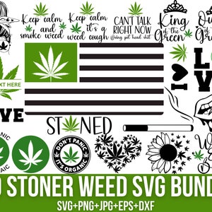 Weed svg Bundle, Unkraut Zitate svg, Weed Blatt svg, Marihuana svg, Stoner svg, Cannabis svg, gute Vibes svg, Schnittdateien für Cricut, Silhouette
