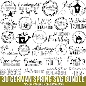 Plotterdatei-Bundle, Deutscher Frühling, Ostern geschnitten, geschnitten Datei, geschnittene Dateien für Cricut, Silhouette