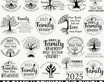 Family Reunion 2025 Svg Bundle, Family tree with Quotation Svg, Tree life Svg, Tree with Roots, Family Vacation Svg, Family Tree Svg, Cricut