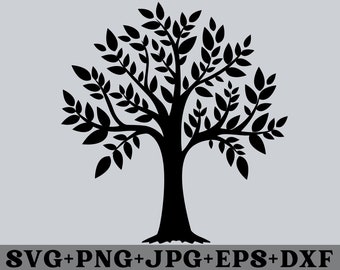 Family Tree Svg, Tree Of Life Svg, Tree Monogram Svg, Tree Svg, Tree Png, Instant Download, Family Tree Clipart, Cut For Cricut, silhouette