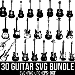 Guitar SVG bundle, Guitar Note Svg, Guitar clipart, Music svg, Electric Guitar svg, Acoustic Guitar svg, Music Lovers, Shirt for Musicians