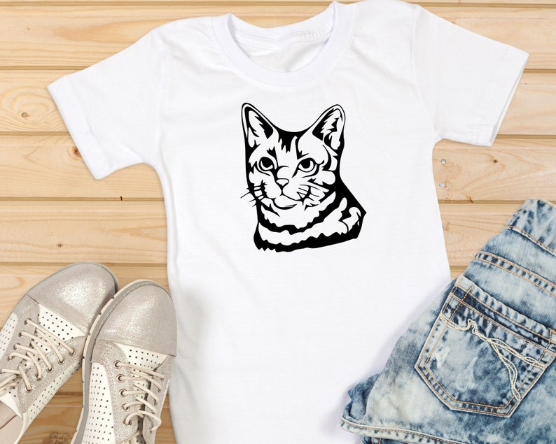Peeking Cat Svg, Peeking Svg, Cat Svg, Peeking Cats Template, Black Cat Svg, Kitten Svg, Cat Design, Cat Head Svg, For Cricut, Silhouette image 3