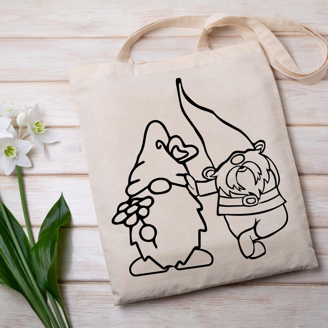 Garden Gnome Svg Png Bundle, Cute Garden Gnome Svg, Flower Gnomes Svg ...