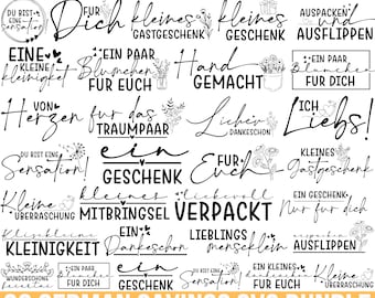 German Sayings Plotterdetai Svg Bundle, Label Lettering, keychain plotter file, Stamps German Sayings, Schriftzug Plotterdatei, For Cricut