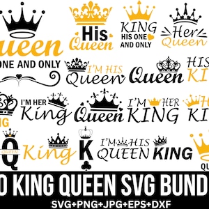 King And Queen Svg Bundle, King Svg, Queen Svg, Princess Crown Svg, King crown svg, Husband and wife Svg, shirts Svg, for Cricut, Silhouette