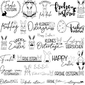 Pacote de arquivos SVG para plotter de Páscoa em alemão, SVG de Páscoa, Arquivo para plotter de Páscoa (Ostern) em alemão, Frases engraçadas em alemão, Design de Páscoa, Para Cricut, Silhouette imagem 2
