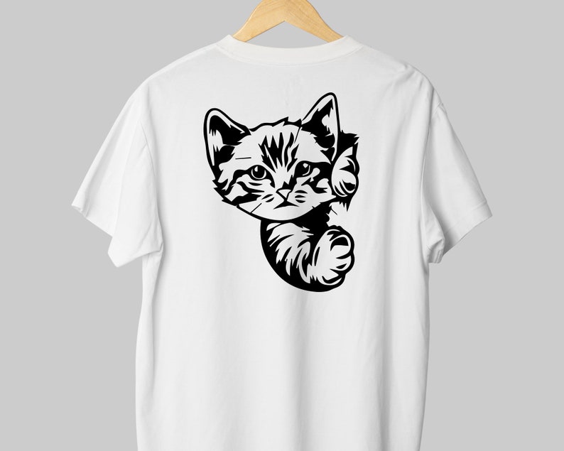 Peeking Cat Svg, Peeking Svg, Cat Svg, Peeking Cats Template, Black Cat Svg, Kitten Svg, Cat Design, Cat Head Svg, For Cricut, Silhouette image 6