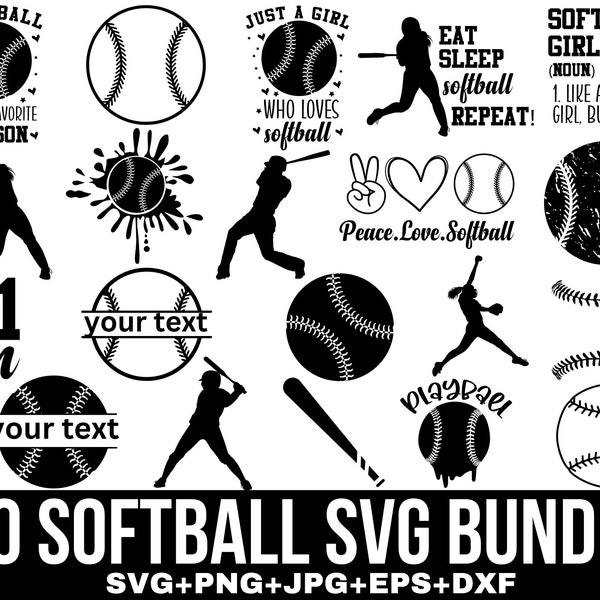 Softball Svg Bundle, Softball Girl Svg, Softball Mom Svg, Softball Png, Softball Dad, Softball Shirt Svg, Softball Dad Svg, Cut File Cricut