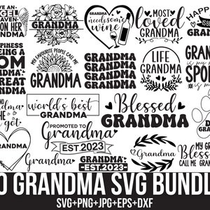 Oma-Svg-Bundle, meine Lieblingsmenschen rufen mich Oma-Svg an, gesegnete Oma-Svg, Nana-Svg, Oma-Herz-Svg, Muttertag-Svg für Cricut