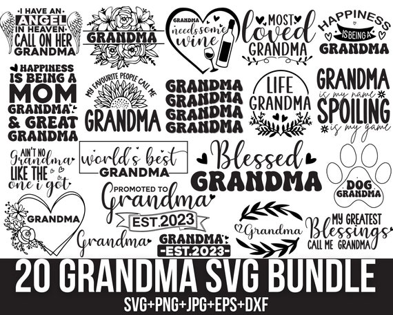 Grandma Svg Bundle, My favorite People Call me Grandma Svg, Nana Svg, Blessed Grandma Svg, Grandma Heart Svg, Mother's Day Svg, For Cricut