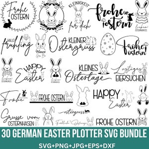 Deutsches Ostern Plottermuster, Ostern Muster, Osterhasen Illustration, Osterhasen Illustration, Plotterdatei Ostern Ostern Deutsch, Für Cricut, Silhouette