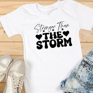 You Are Stronger Than The Storm Svg, Positive Qoutes, Sleeve svg, Love Yourself Svg, Trendy Shirt, Strong Women svg, Cut file for Cricut image 3