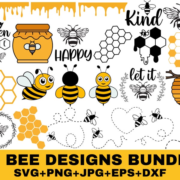 Bee svg bundle, Bee Png, Queen Bee Svg, Bumble Bee Svg, Honey Bee Svg, Honeycomb Svg, Bee Hive Svg, Cute Bee Svg, Instant download, Cricut