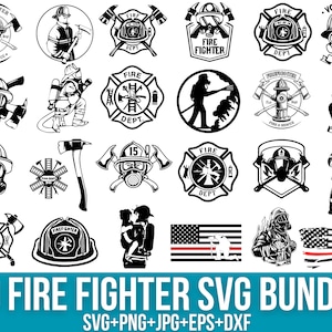 Paquete SVG de bombero, Papá bombero, Bombero, Departamento de bomberos, Bandera de línea roja, Estación de bomberos, Departamento de bomberos para Cricut