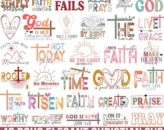 Boho Elegant Christian Svg Bundle, Bible Verse Svg, Religious Svg, Faith Svg, Scripture Svg, Blessed Svg, Christian Svg, Files for Cricut