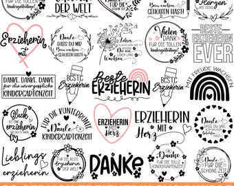 German Erzieherin Plotter File Svg, Erzieherin deutsche Sprüche Svg, Erzieher Svg, Schulkind Svg, Erzieher Svg, German Svg, Cut For Cricut
