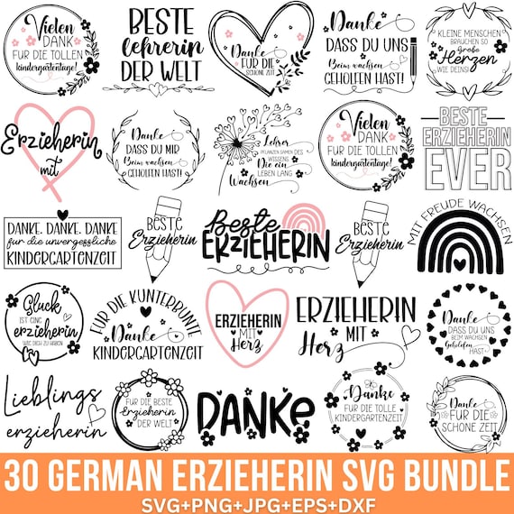 German Erzieherin Plotter File Svg, Erzieherin deutsche Sprüche Svg, Erzieher Svg, Schulkind Svg, Erzieher Svg, German Svg, Cut For Cricut